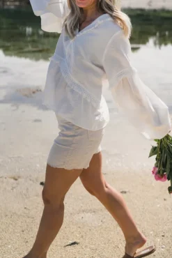 Maya Short Linen Summer Ecru