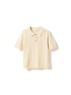Mecca Knit Polo Ivory