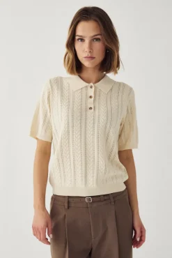 Mecca Knit Polo Ivory