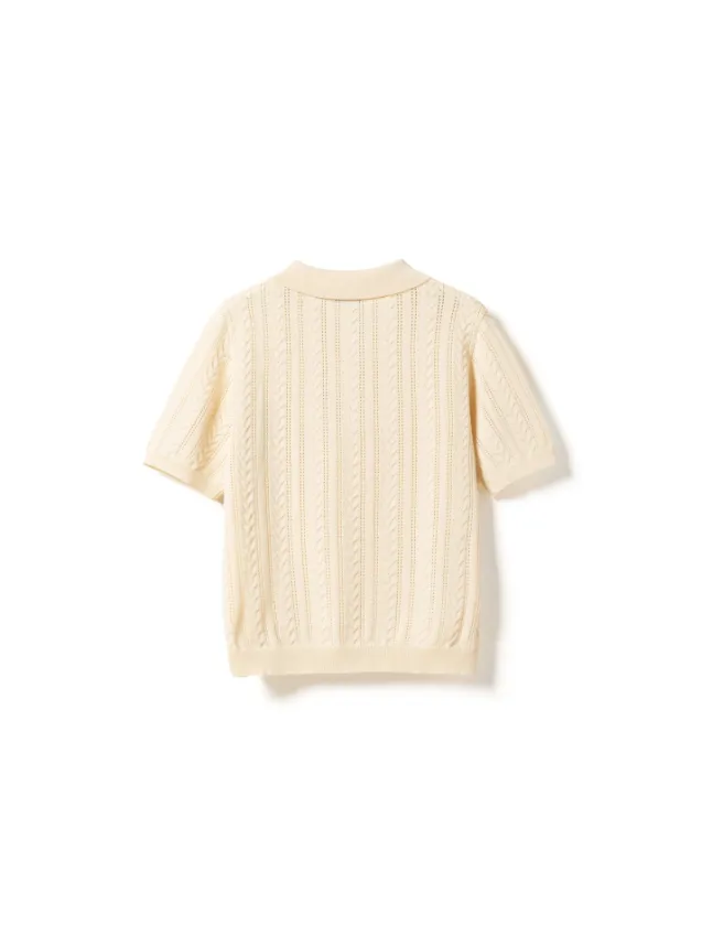 Mecca Knit Polo Ivory