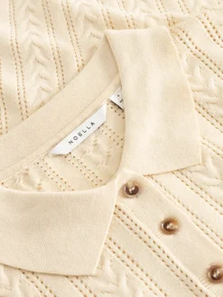 Mecca Knit Polo Ivory