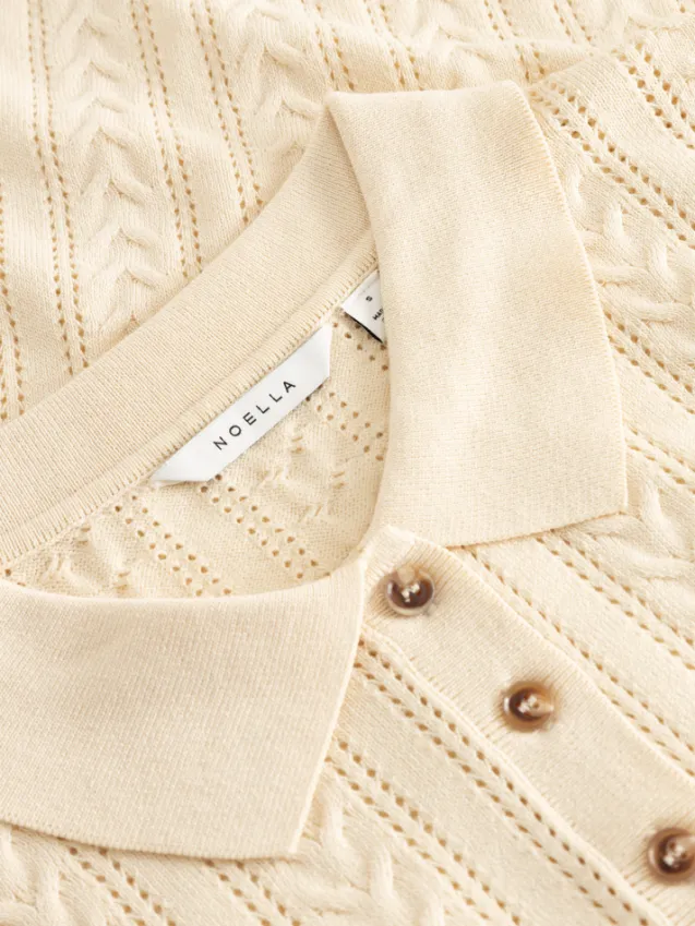 Mecca Knit Polo Ivory