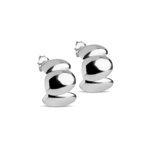 Melia Chunky Hoops Silver