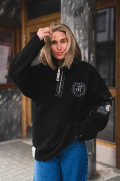 Micky Half Zip Black
