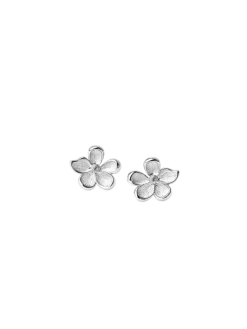 Midi Flower Earrings Silver