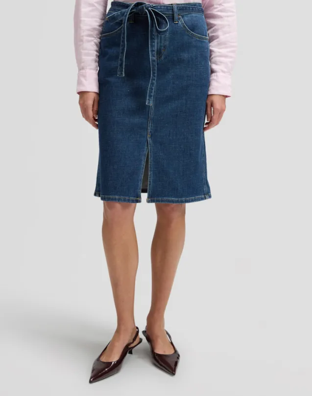 Midi Skirt With A Bow Seaside Trip