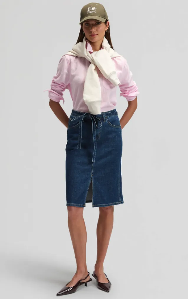 Midi Skirt With A Bow Seaside Trip