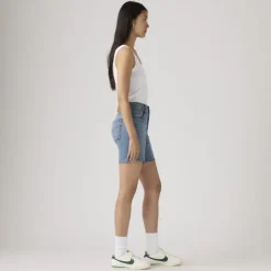 501 Mid Thigh Short Indigo Worn In