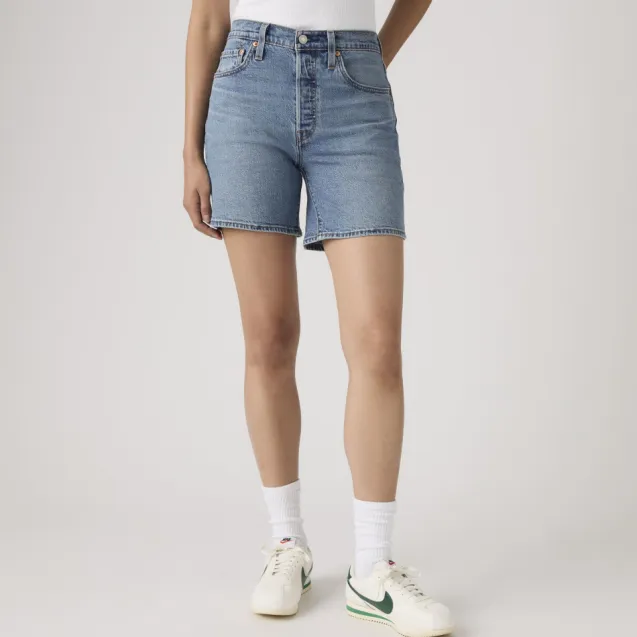 501 Mid Thigh Short Indigo Worn In