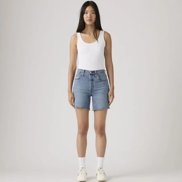 501 Mid Thigh Short Indigo Worn In