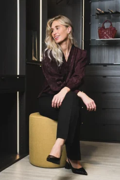 Miko V-Blouse Plum
