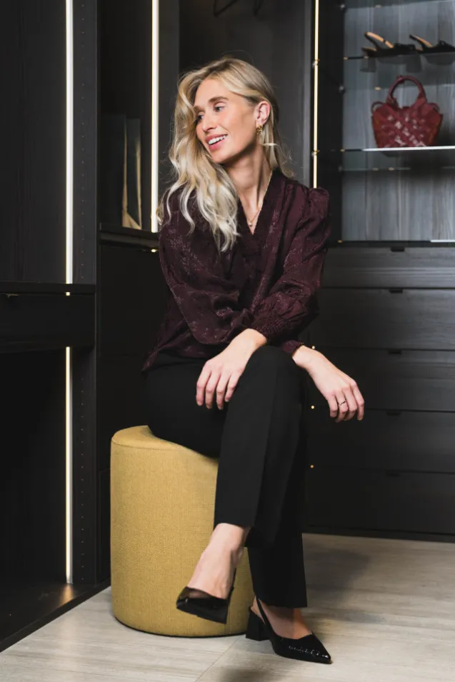 Miko V-Blouse Plum