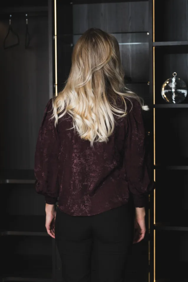 Miko V-Blouse Plum