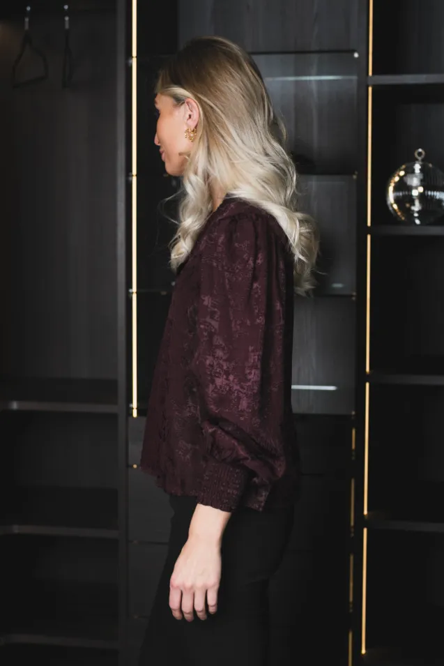 Miko V-Blouse Plum