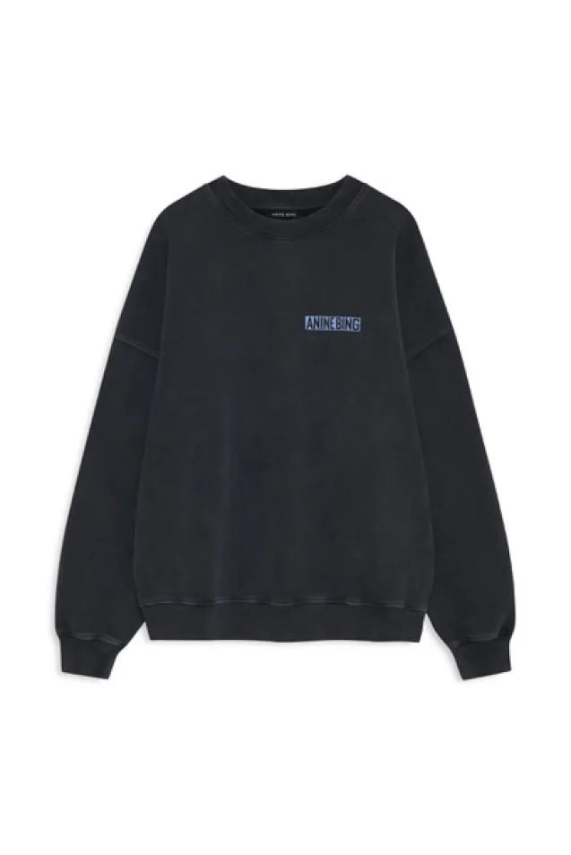 Miles Sweatshirt Palm Washed Black