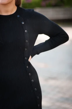 Mima Merino Dress Black