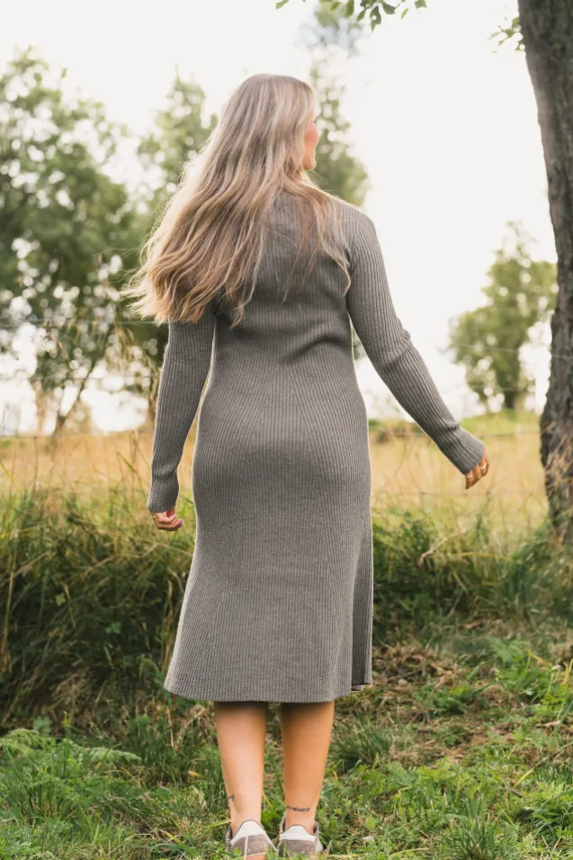 Mima Merino Dress Wood
