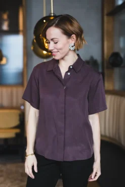 Mina SS Shirt 14028 Fudge
