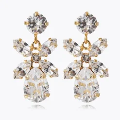 Mini Dione Earrings Gold Crystal