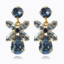 Mini Dione Earrings Gold Denim Blue/Blue Shade