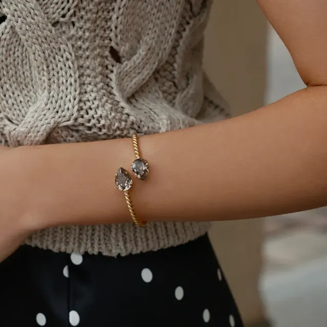 Mini Drop Bracelet Gold Greige