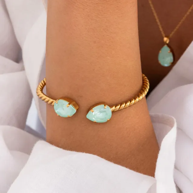 Mini Drop Bracelet Gold Soft Mint