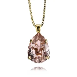Mini Drop Necklace Gold Vintage Rose