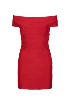 Mini Fitted Knit Dress Scooter Red