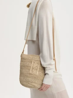 Mirabellee Straw Bucket Bag Undyed