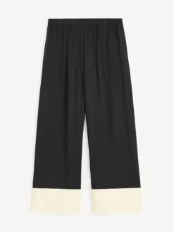 Mirabello Trousers Black White Color Block