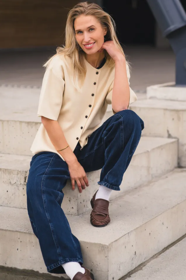 Mirielle East 2/4 Cardigan Bleached Sand