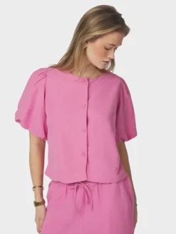 Moisa Linen Blouse Pink