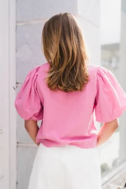 Moisa Linen Blouse Pink