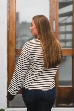 Monde Krestiane Pullover STP Egret/Hot Fudge