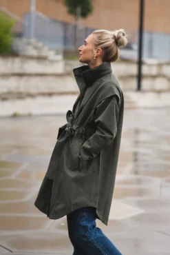 Monsun Coat Rosin Dark Green