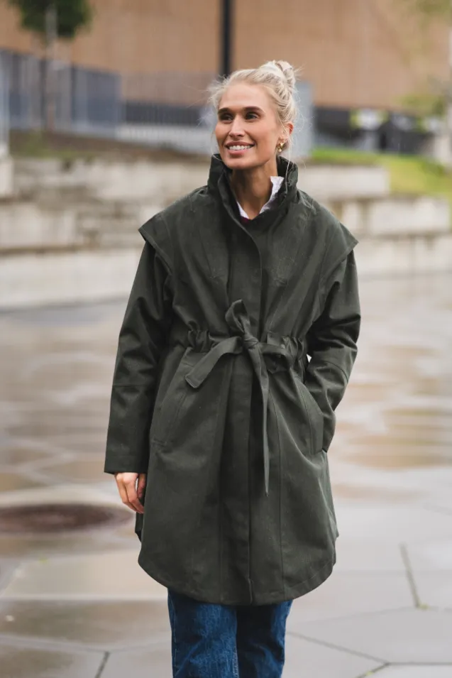Monsun Coat Rosin Dark Green