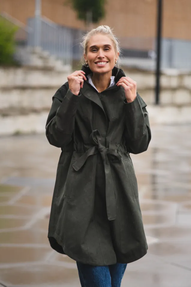 Monsun Coat Rosin Dark Green