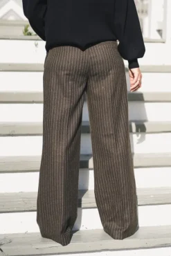 Moon Stripe 24 Trousers Brown
