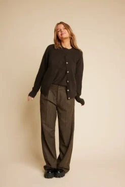 Moon Stripe 24 Trousers Brown