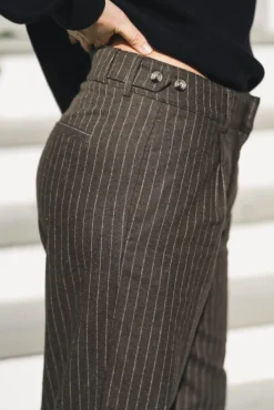 Moon Stripe 24 Trousers Brown