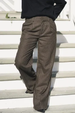 Moon Stripe 24 Trousers Brown