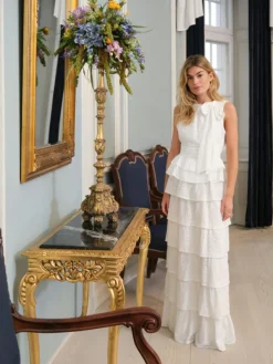 Morris Emb Skirt Offwhite