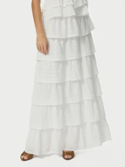 Morris Emb Skirt Offwhite
