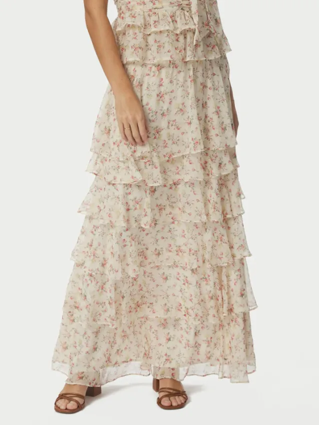 Morris Meadow Printed Skirt Creme