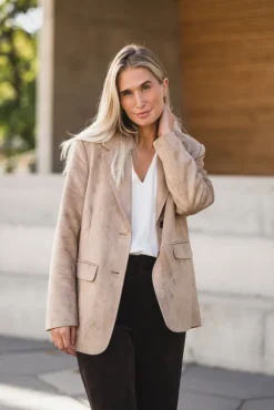 Namy Imitated Suede Blazer Sand