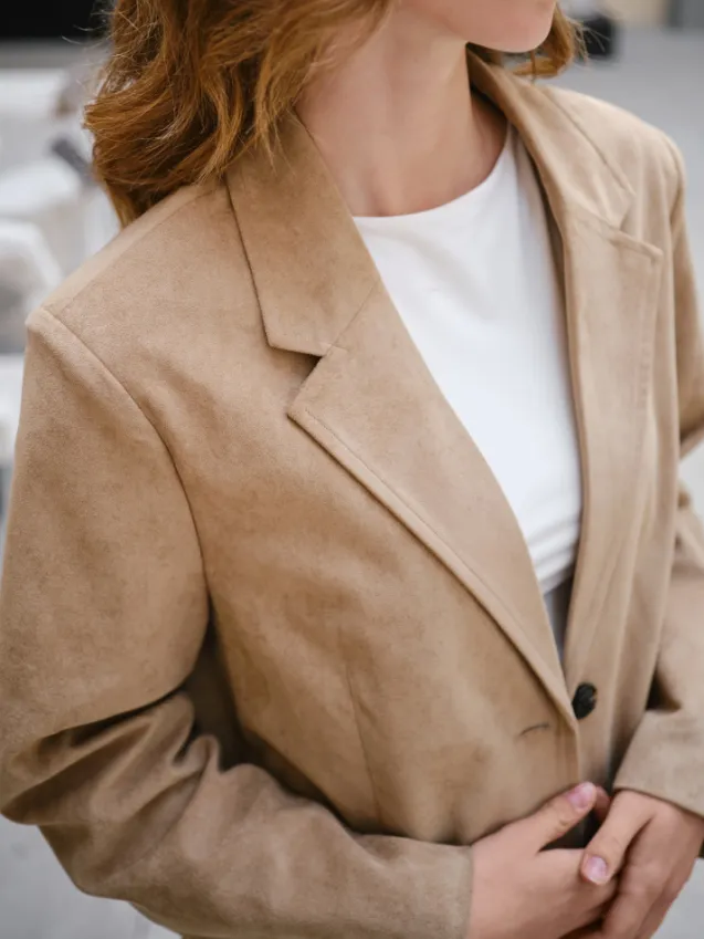 Namy Imitated Suede Blazer Sand