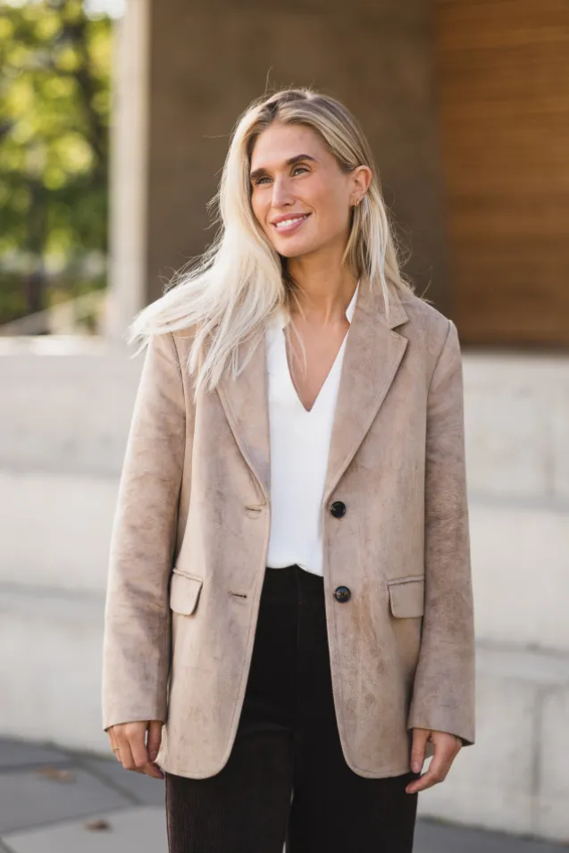 Namy Imitated Suede Blazer Sand