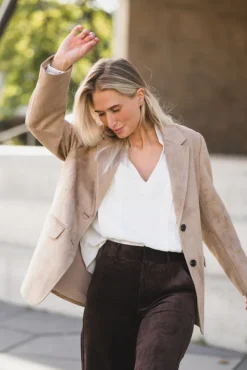 Namy Imitated Suede Blazer Sand