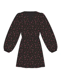 Nancy Dress Aop Syrah Flower