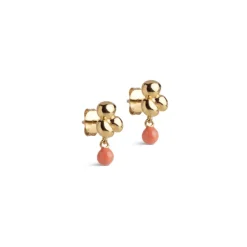 Nara Ball Earrings Light Coral